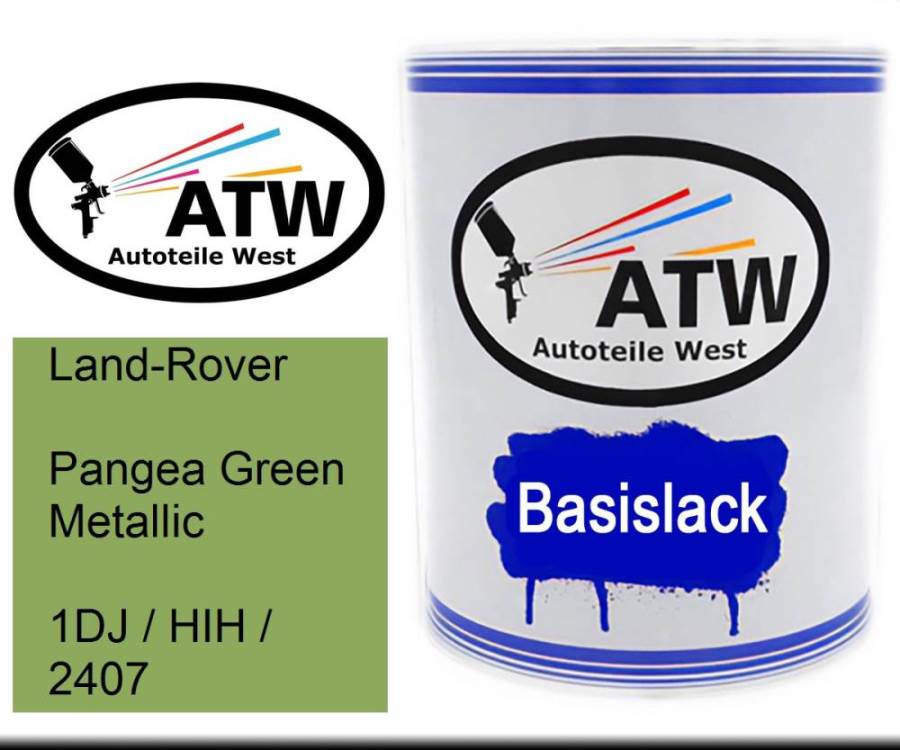 Land-Rover, Pangea Green Metallic, 1DJ / HIH / 2407: 1L Lackdose, von ATW Autoteile West.